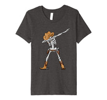 Load image into Gallery viewer, Dabbing Skeleton T Shirt Kids Cowboy Hat Halloween Funny Dab
