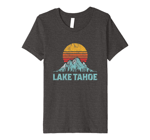 Vintage Lake Tahoe Retro Distressed Mountains Ski T-Shirt