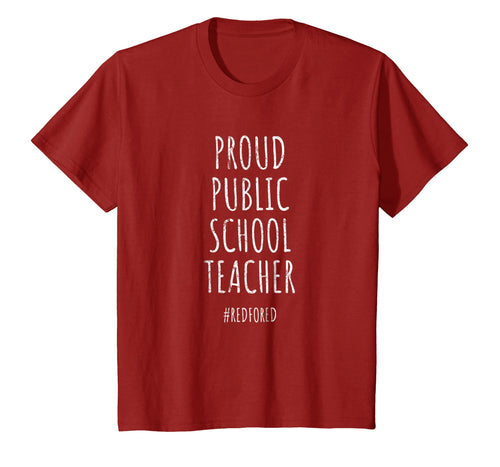 Vintage Proud Public School Teacher Red For Ed T-Shirt