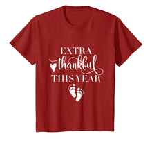 Load image into Gallery viewer, Extra Thankful This Year Love Funny Turkey Pregnancy T shirt
