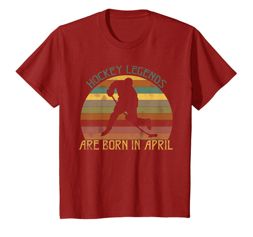 vintage Ice Hockey Legends Are Born In April Birthday TShirt