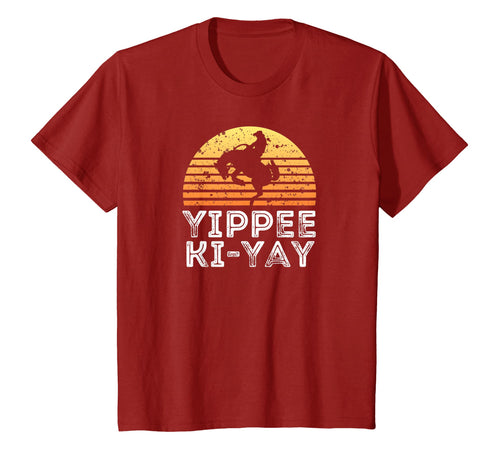 Vintage Yippee Ki Yay Sunset Rodeo Bucking Horse Gift Tee