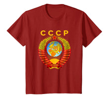 Load image into Gallery viewer, CCCP T-shirt Coat of arms Tee Flag Russian souvenir Moscow
