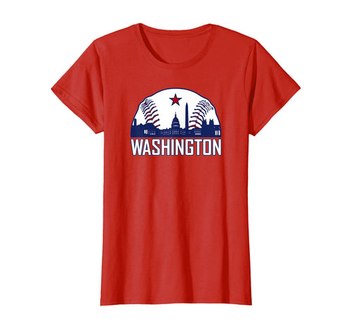 Washington DC Baseball Hometown Skyline National Vintage T-Shirt