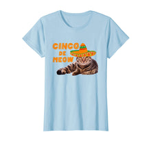 Load image into Gallery viewer, Mens Cinco De Meow T-Shirt Funny Cat Cinco De Mayo
