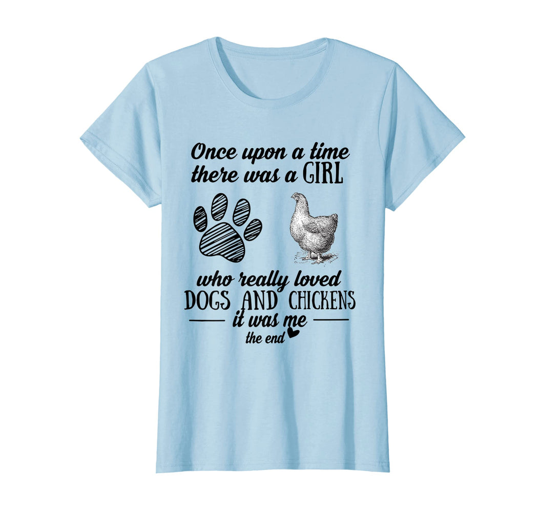 A Girl Who Really Loved Dogs and Chickens Funny T-shirt