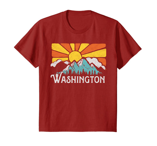Washington Retro Mountains & Sun Eighties Vintage Shirt