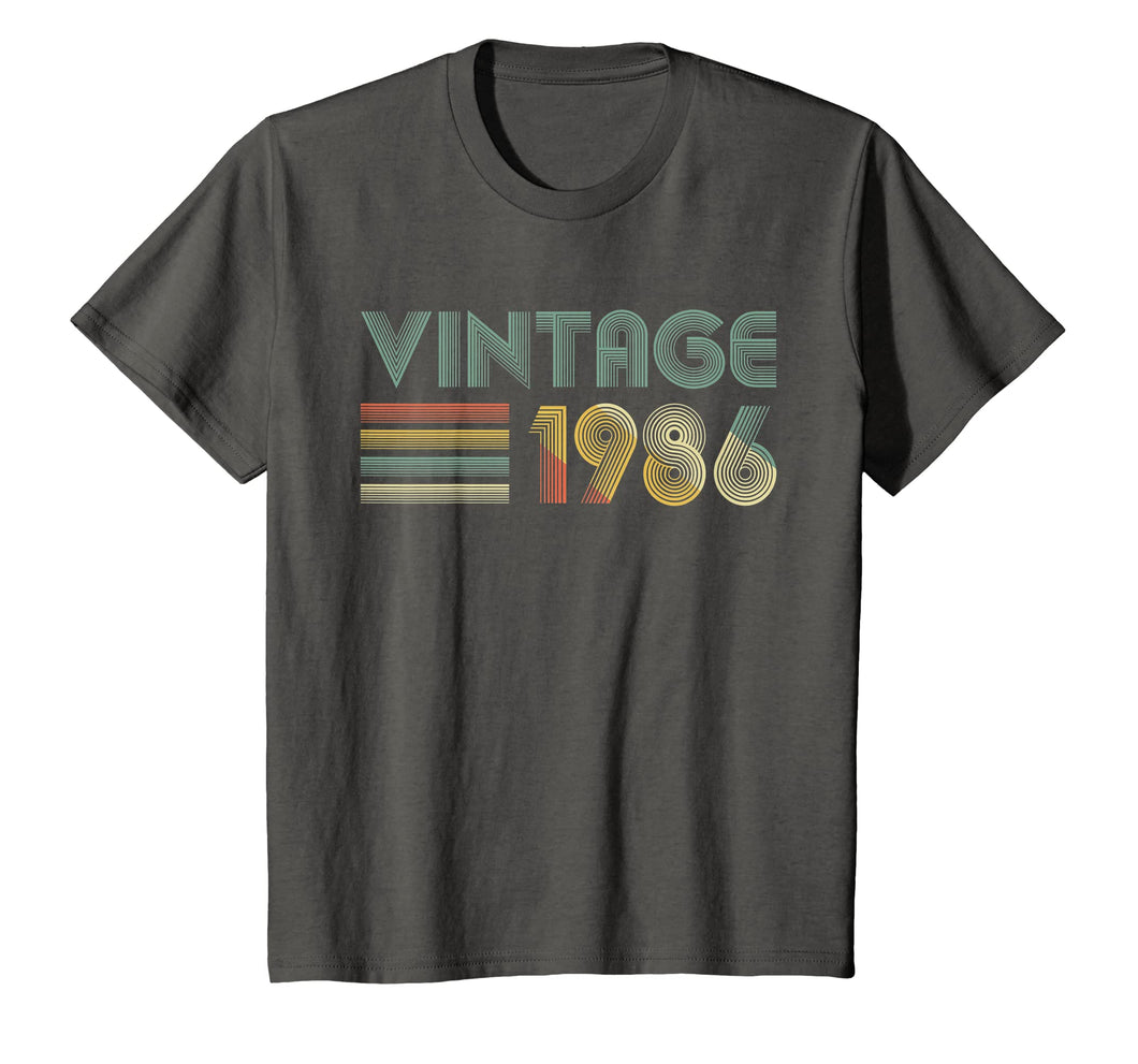 Retro Vintage 1986 TShirt 33rd Birthday Gifts 33 Years Old
