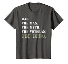 Load image into Gallery viewer, Dad The Man Myth USA Veterans Day Camouflage Gift Shirt

