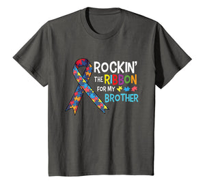 Autism Brother - Rockin' the Ribbon for My Brother T-Shirt