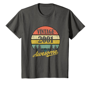 Retro Vintage 2001 TShirt 18th Birthday Gifts 18 Years Old