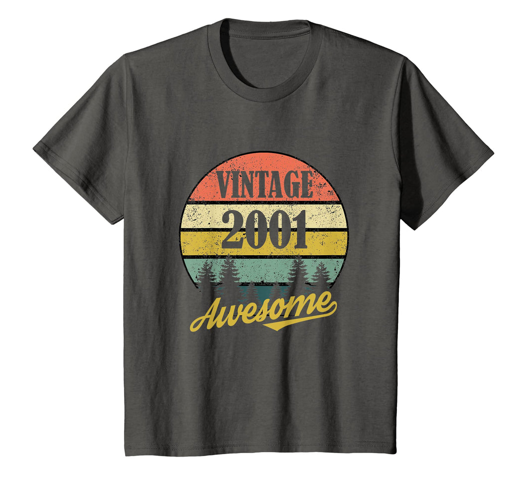 Retro Vintage 2001 TShirt 18th Birthday Gifts 18 Years Old