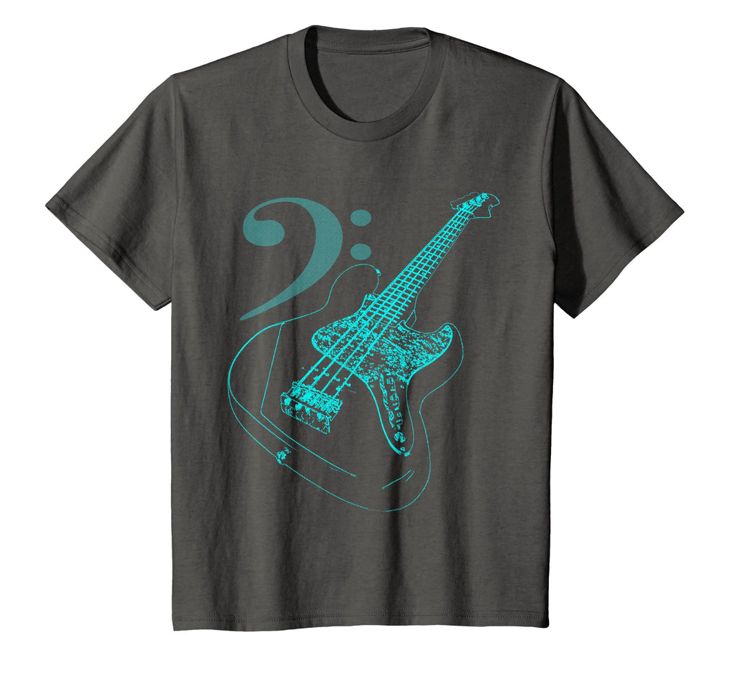 Bass with Clef Neon T-Shirt for Bassists & Bass Player