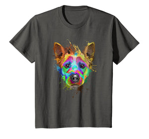 Splash Art Cattle Dog T-Shirt | Blue heeler Lover Gifts