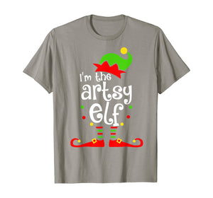 Artsy Elf Christmas Funny Elfin Xmas Graphic Gift T-Shirt