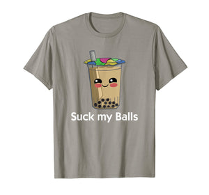 Boba Tea Tshirt Suck my Balls bubble drink Funny TeeShirt
