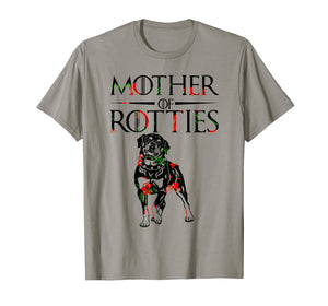 Mother of Rotties Dogs Flower T-shirt