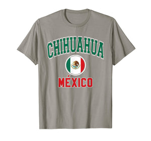 Chihuahua T Shirt - Varsity Style Mexico Flag