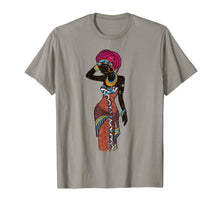 Load image into Gallery viewer, Afro Black Women T-Shirt Gift Head wrap Dashiki Style
