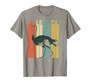Allegedly Ostrich T-Shirt Retro Flightless Bird Lover Tee