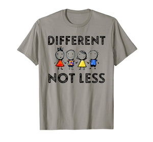 Different Not Less T-Shirt Support Autism Awareness Gifts