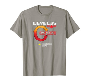 Level 35 1983 Retro Contra Gaming T-shirt 35th Birthday Gift