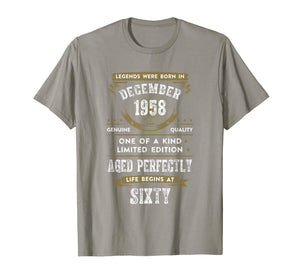 Legends Were Born In December 1958 T-Shirt