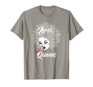 Aries Zodiac Birthday Afro Gift T-Shirt for Black Women