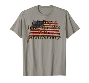 D-Day June 6th 1944 75th Anniversary Commemorative 48 Star  T-Shirt