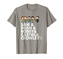 Load image into Gallery viewer, Men Tshirt Sam, Dean, Bobby. Castiel and Crowley Tshirt
