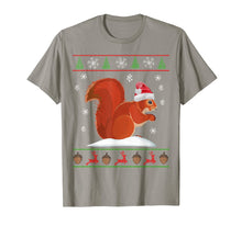 Load image into Gallery viewer, Cute Squirrel Santa&#39;s Hat Ugly Christmas Sweater Tee Xmas T-Shirt
