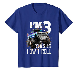 Kids This is How I Roll Monster Truck 3rd Birthday Shirt Boy Gift