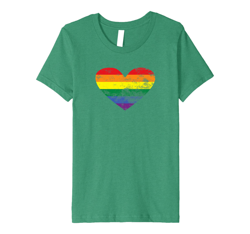 LGBT Pride Month Rainbow Heart Premium T Shirt