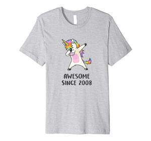 Dabbing Unicorn Birthday Girl Gift 10 Years Old Born in 2008