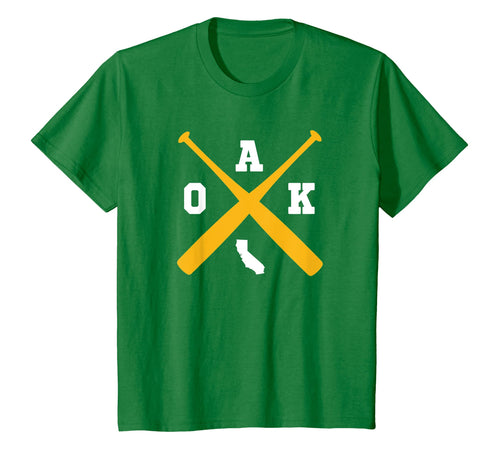 Vintage Oakland Baseball Bats OAK State Outline Shirt