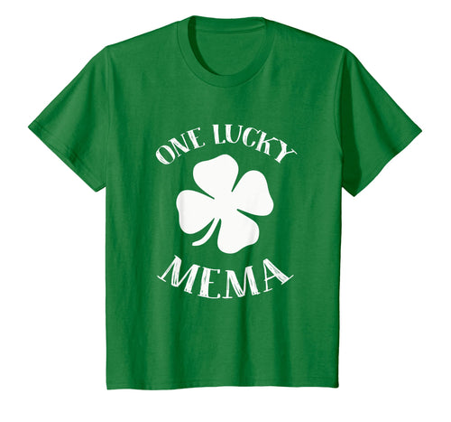 Womens One Lucky Mema T-Shirt Vintage St Patrick Day Gift