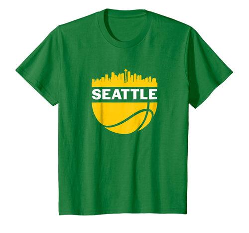 Vintage Seattle Washington Cityscape Basketball T-Shirt