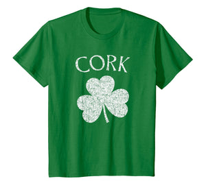 Cork Ireland T Shirt - Shamrock Distressed Print