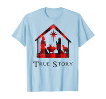 Load image into Gallery viewer, Christmas Nativity True Story Red Plaid Xmas Sweater Gift T-Shirt
