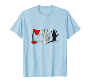 Cute Bunny With A Lamp Shade And A Hand Shadow T-Shirt