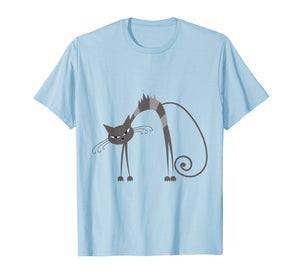 Angry Cat Kitten Kitty Whiskers Meow Funny Humorous T-Shirt
