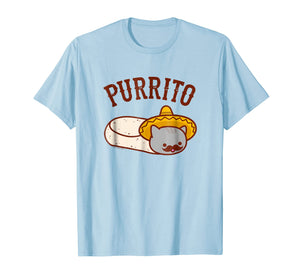 Cat T-Shirt: Mexican PURRITO - Mustache & Sombrero