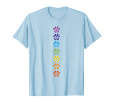 Load image into Gallery viewer, 7 Chakras Puppy Paw Print Cute High Vibe Conscious T-Shirt
