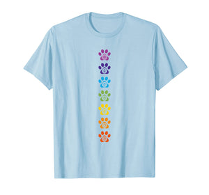 7 Chakras Puppy Paw Print Cute High Vibe Conscious T-Shirt