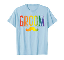 Load image into Gallery viewer, Mens Bachelor Party Shirt Rainbow Gay Pride Groom Moustache
