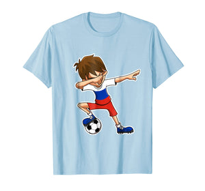 Dabbing Soccer Boy Russia Shirt, Russian Flag Jersey