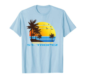 St. Tropez Beach Surf T-Shirt Summer Souvenir Tee Shirt