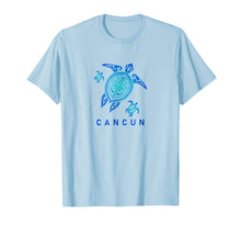Load image into Gallery viewer, Cancun Mexico T-Shirt Sea Blue Tribal Turtle

