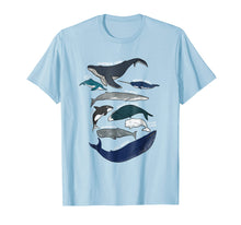 Load image into Gallery viewer, 9 Types of Whales Shirt - Whale Breeds Species - Whale Lover
