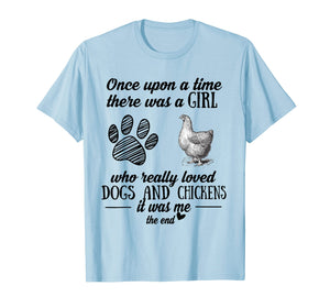 A Girl Who Really Loved Dogs and Chickens Funny T-shirt